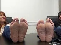 Sexy feet of two models