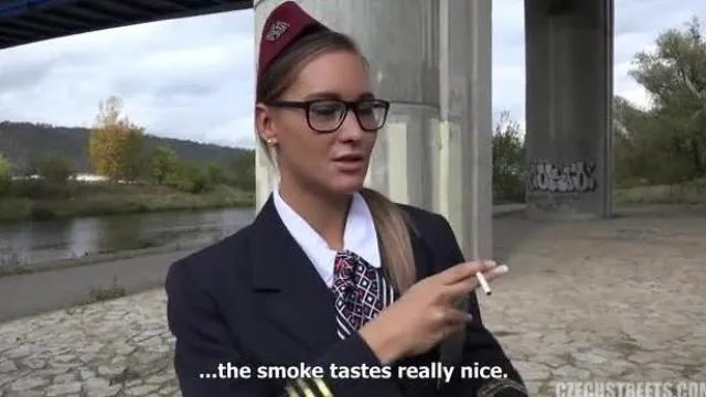 Czech stewardess loves money